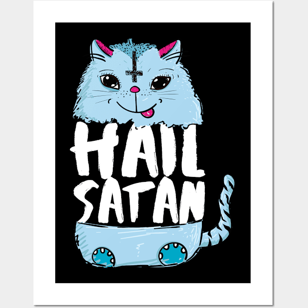 Hail Satan Wall Art by dconciente